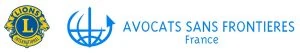 Logos du Lions Club et d'Avocats sans frontières France